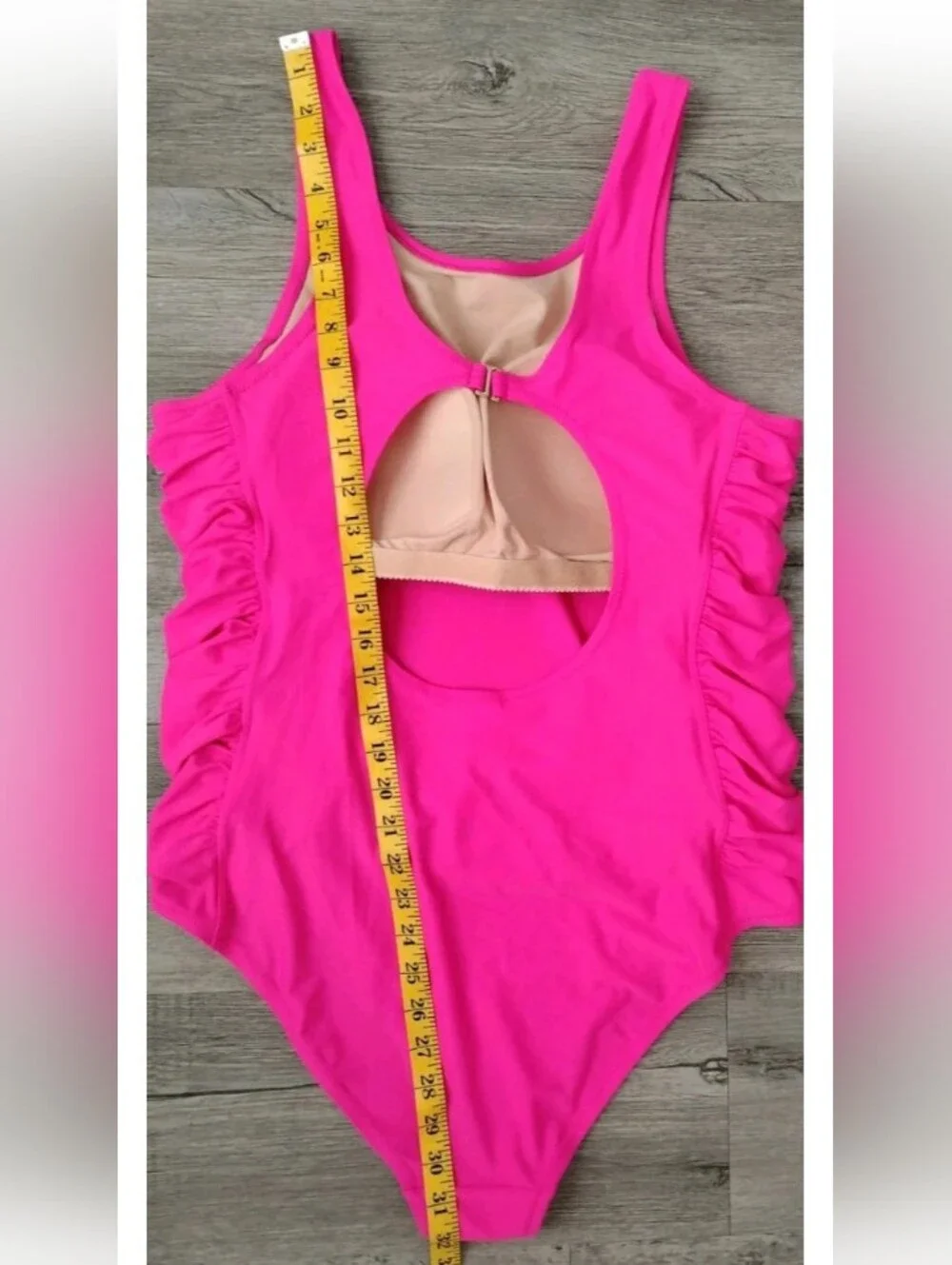 Baby Bump Motherhood Maternity One-Piece Swimsuit Bright Pink NWT Size XL